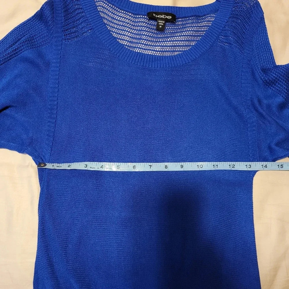 bebe blue knitted top - Picture 8 of 8